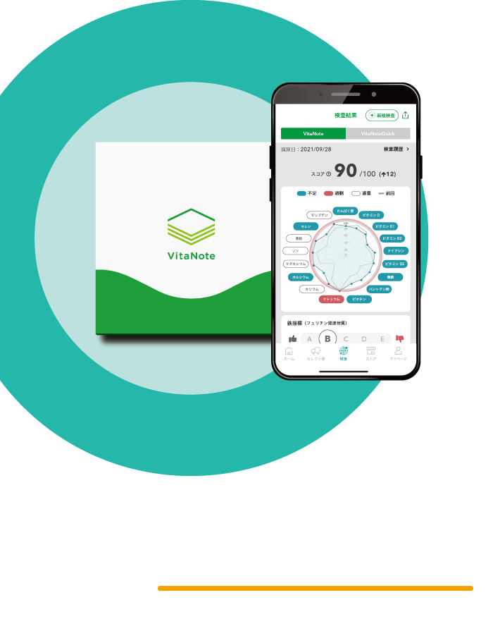 尿から栄養状態を見える化 栄養検査キットVitaNote